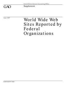 GGD-97-86S World Wide Web Sites: Reported by 42 Federal