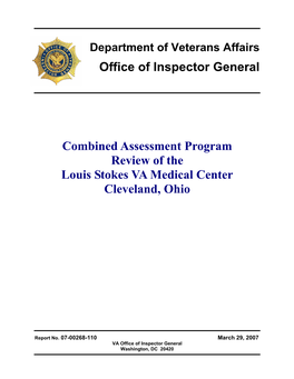 Dpeartment of Veterans Affairs Office of Inspector General Combined