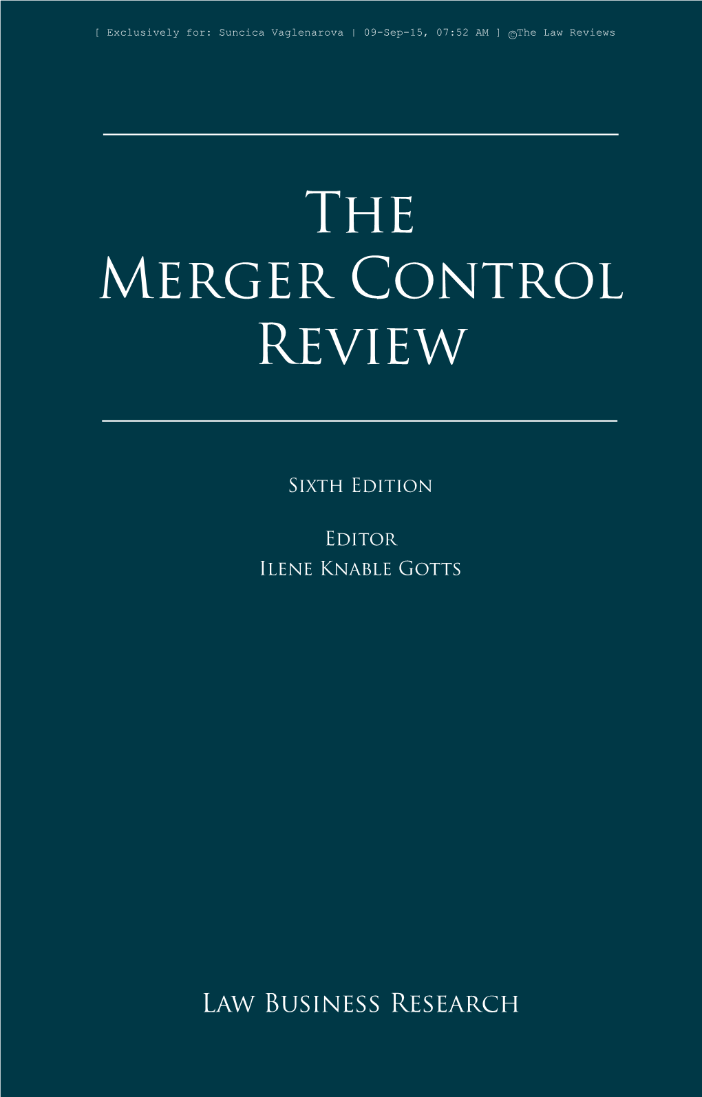 The Merger Control Review