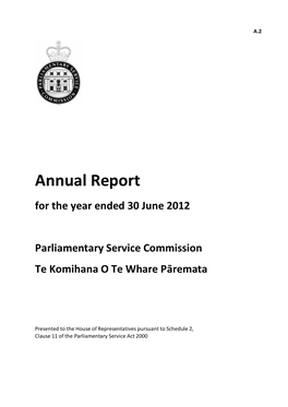 Annual Report for the Year Ended 30 June 2012