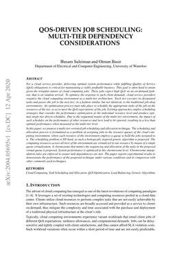 Qos-Driven Job Scheduling: Multi-Tier Dependency Considerations