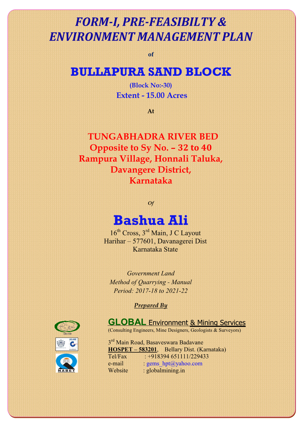 Bullapura Sand Block
