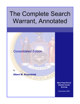 Search Warrant Manual