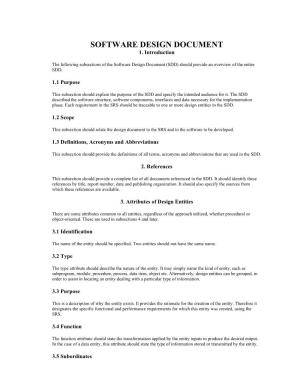 Software Design Document 1