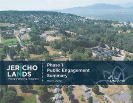 Jericho Lands Phase 1 Public Engagement Summary