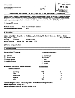 National Register of Historic Places Registration Form 1