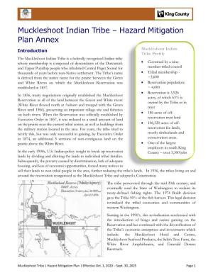Muckleshoot Indian Tribe – Hazard Mitigation Plan Annex