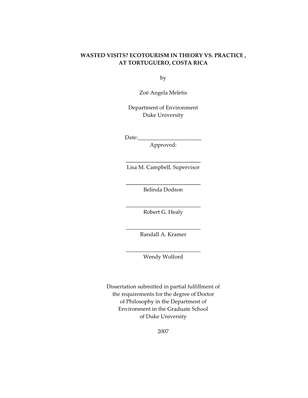 Duke University Dissertation Template