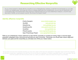 Researching Effective Nonprofits