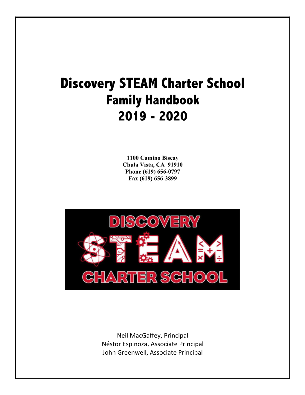 Discovery STEAM Charter School Family Handbook 2019 - 2020