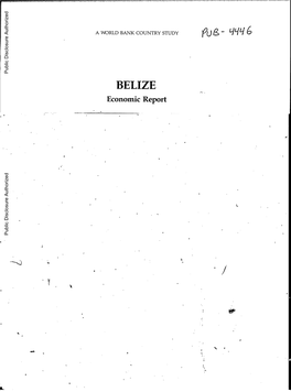 BELIZE Economic Report Public Disclosure Authorized
