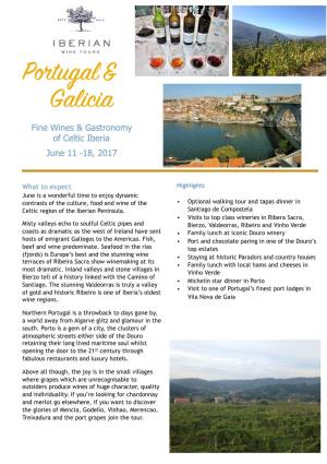 Portugal & Galicia Brochure 2017