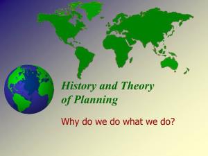 History & Theory of Planning