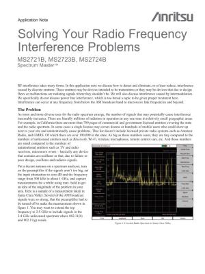 Solving Your Radio Frequency Interference Problems Spectrum