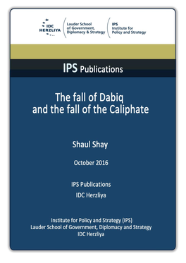 The Fall of Dabiq and the Fall of the Caliphate