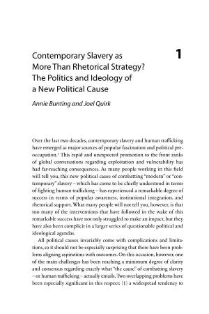 Contemporary Slavery As More Than Rhetorical Strategy? the Politics and Ideology of a New Political Cause