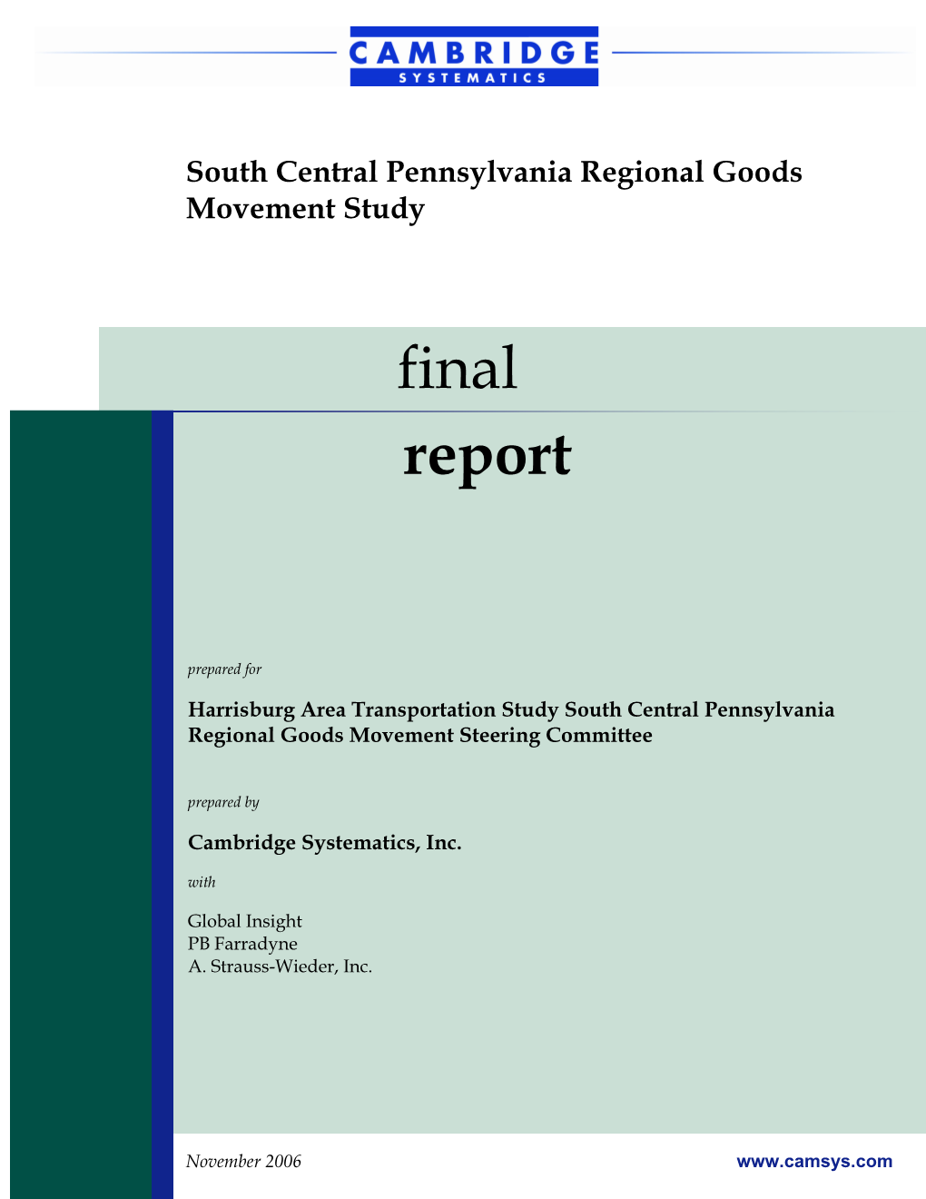 South Central Pennsylvania Regional Goods Movement Study