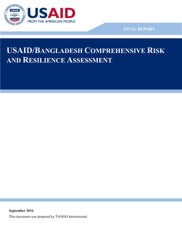 Usaid/Bangladesh Comprehensive Risk and Resilience Assessment