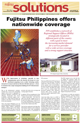 Fujitsu Philippines Offers Nationwide Coverage
