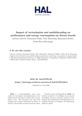 Impact of Vectorization and Multithreading on Performance and Energy Consumption on Jetson Boards