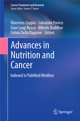 Advances in Nutrition and Cancer Indexed in Pubmed/Medline Cancer Treatment and Research