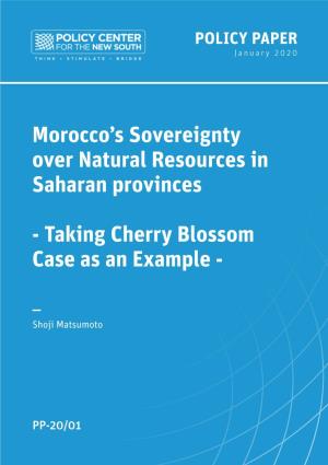 Morocco's Sovereignty Over Natural Resources in Saharan Provinces