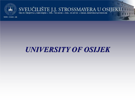 Josip Juraj Strossmayer University of Osijek Croatia
