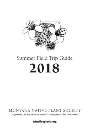 Summer Field Trip Guide 2018