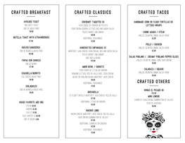 Crafted Breakfast CRAFTED CLASSICS Crafted Tacos