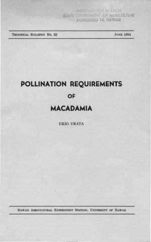 Pollination Requirements Macadamia