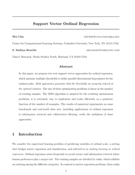 Support Vector Ordinal Regression
