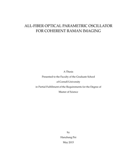 All-Fiber Optical Parametric Oscillator for Coherent Raman Imaging