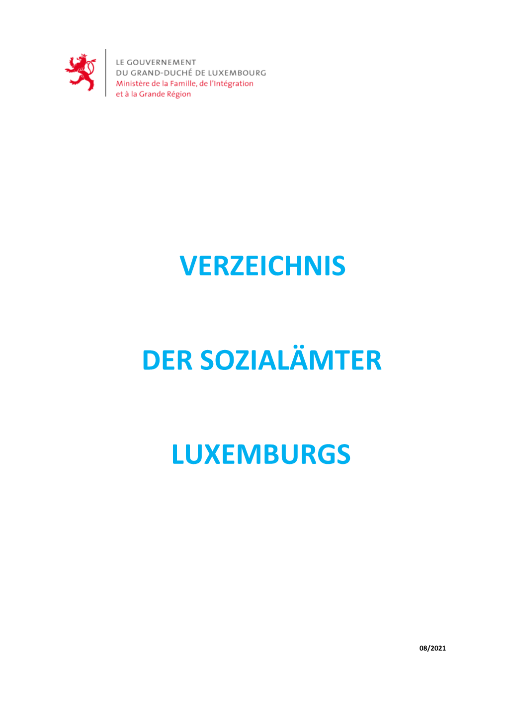 Verzeichnis Der Sozialämter Luxemburgs