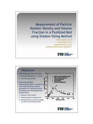 Measurement of Particle Number Density and Volume Fraction in A