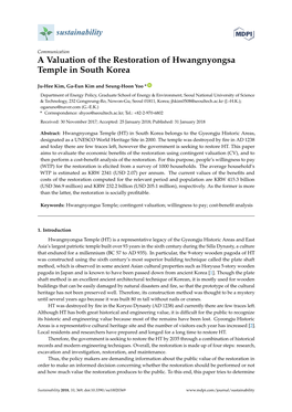 A Valuation of the Restoration of Hwangnyongsa Temple in South Korea