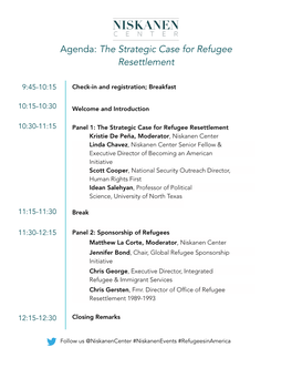 Refugee Event Program
