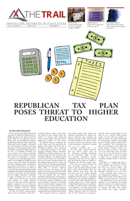 Republican Tax Plan Poses Threat to Higher Education