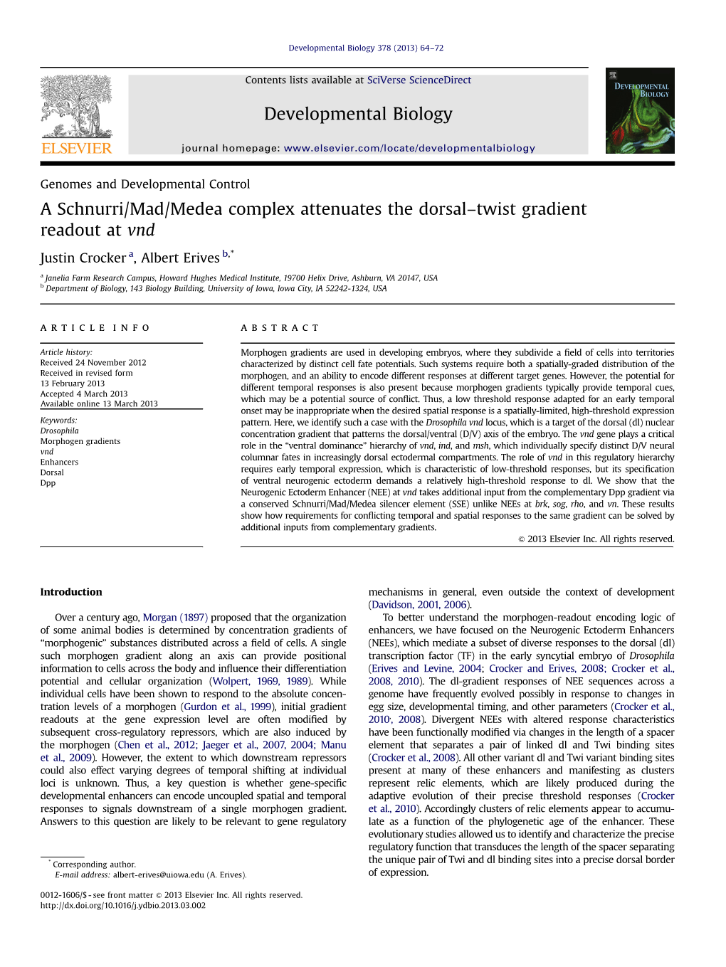 A Schnurri/Mad/Medea Complex Attenuates the Dorsal–Twist Gradient Readout at Vnd