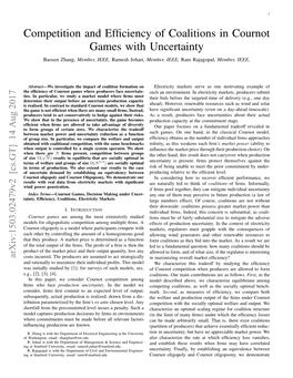 Competition and Efficiency of Coalitions in Cournot Games