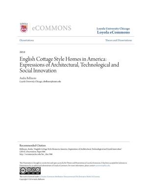 Expressions of Architectural, Technological and Social Innovation Audra Bellmore Loyola University Chicago, Abellmor@Unm.Edu