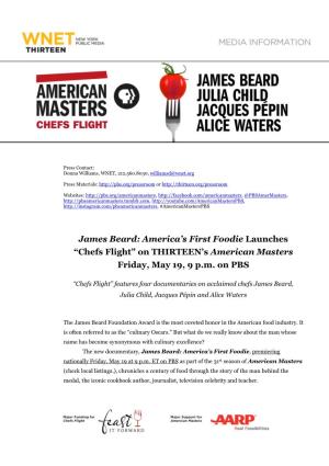 FINAL Release American Masters James Beard