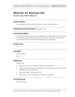 Meet Kit: an American Girl by Valerie Tripp / ISBN: 1-58485-016-7