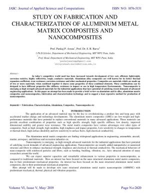Study on Fabrication and Characterization of Aluminium Metal Matrix Composites and Nanocomposites