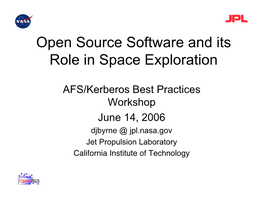 Open Source Software and Its Role in Space Exploration