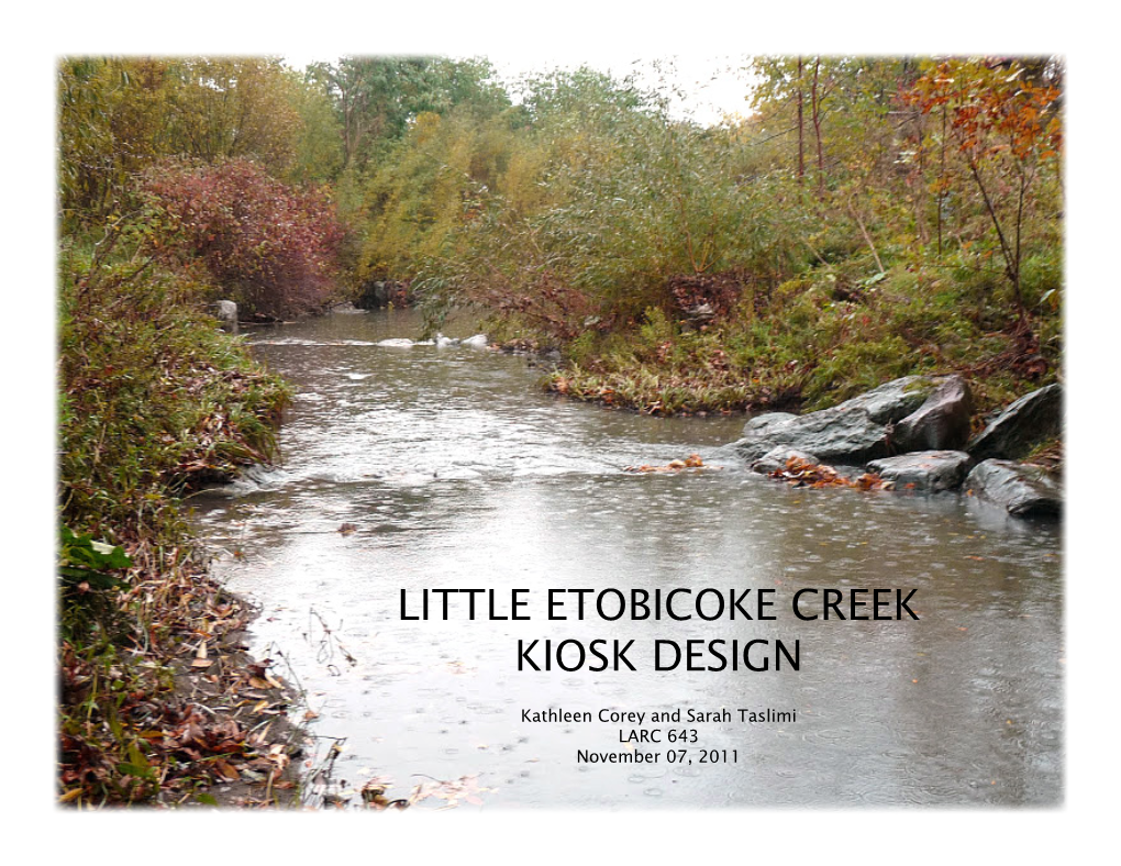 Little Etobicoke Creek Kiosk Design