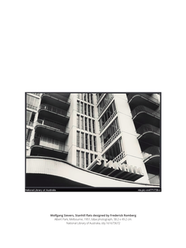 Wolfgang Sievers, Stanhill Flats Designed by Frederick Romberg Albert Park, Melbourne, 1951, B&W Photograph, 38.2 X 49.2 Cm