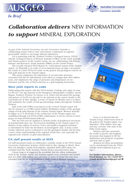 Collaboration Delivers NEW INFORMATION to Support MINERAL EXPLORATION