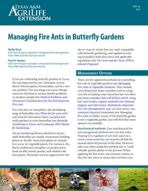 Managing Fire Ants in Butterfly Gardens