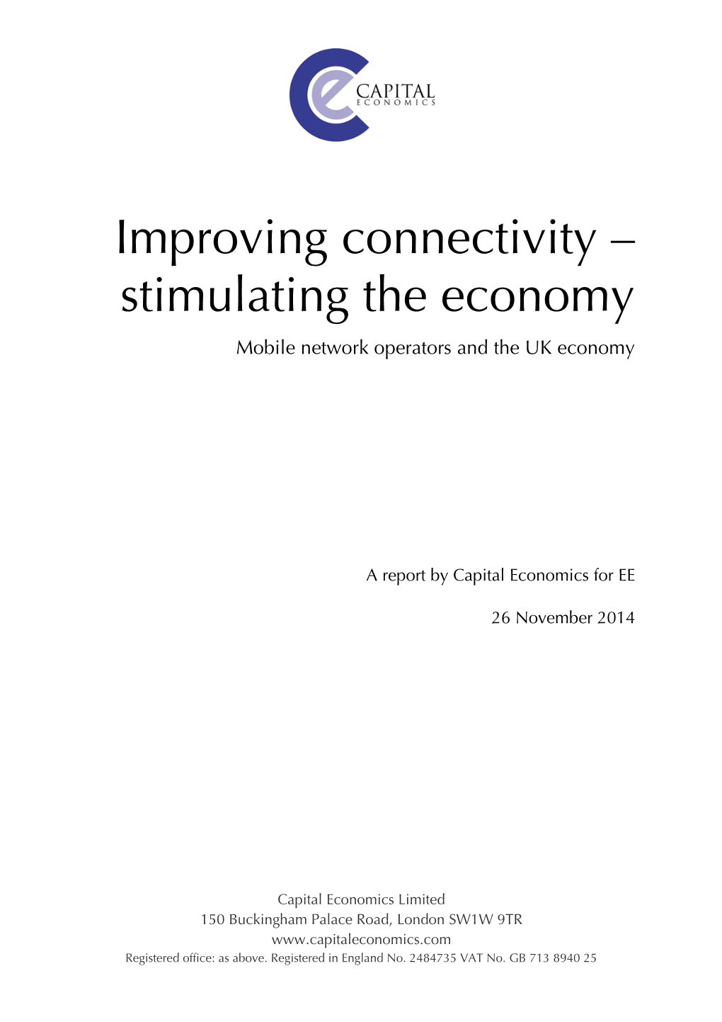 Stimulating the Economy Mobile Network Operators and the UK Economy