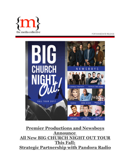 Premier Productions and Newsboys Announce All New BIG CHURCH